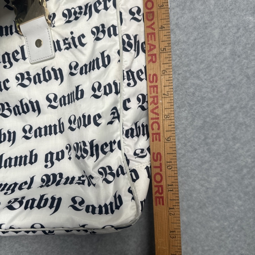 LeSportsac Gwen Stefani L.A.M.B y2k High capacity Tote Bag White/Gold W/ Charm - Picture 14 of 14